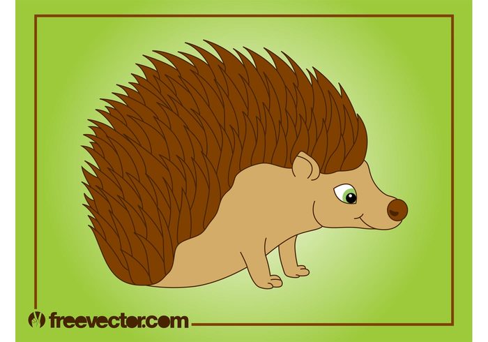 Spiny Spines Smile Quills Prickly Pointy nature mascot hedgehog comic character cartoon animal 