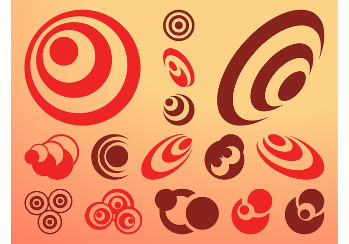 symbols round logos icons Geometry geometric shapes Ellipses circular circles abstract 