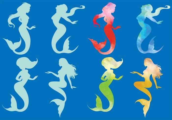 Download Vector Mermaid Silhouettes - WeLoveSoLo