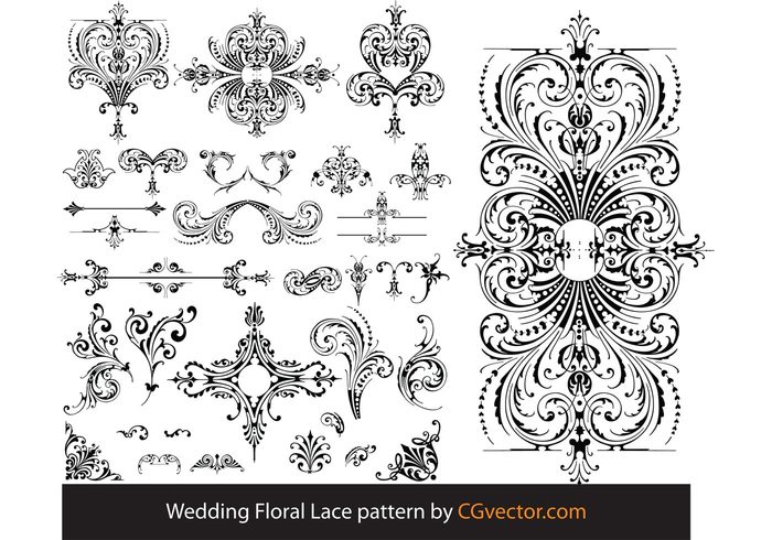 wedding pattern ornamental ornament lace illustration floral elegant decorative art 
