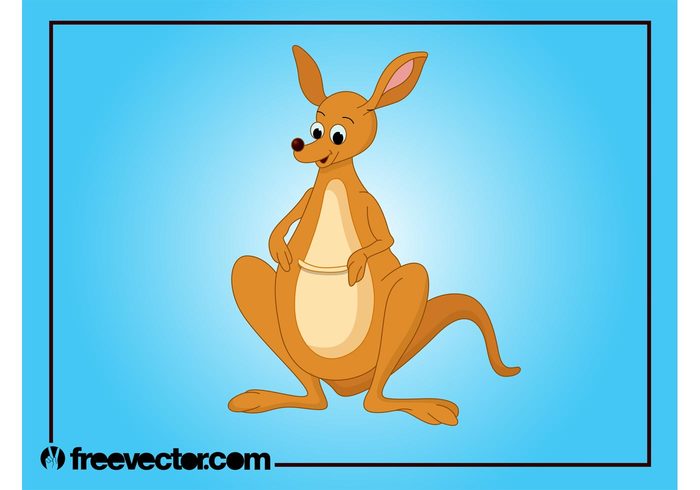 wildlife wilderness wild Pouch nature mascot kangaroo fauna comic character cartoon animal 