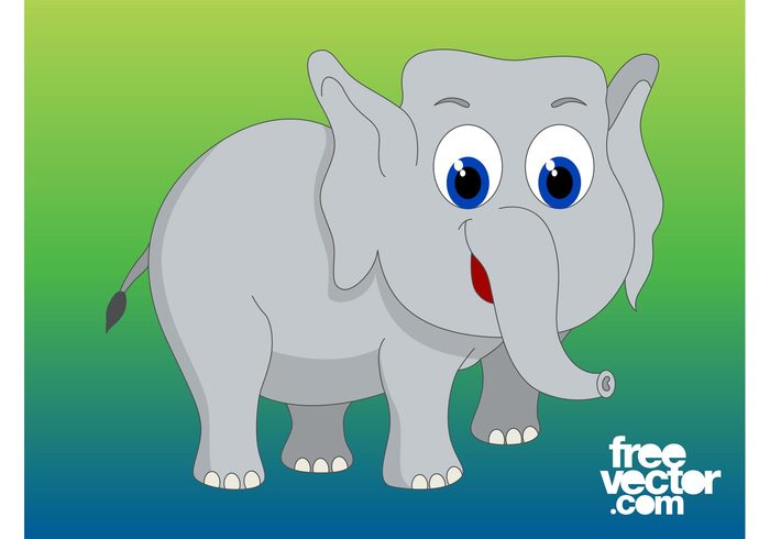 trunk Smile nature mascot happy elephant comic character cartoon animal african africa 