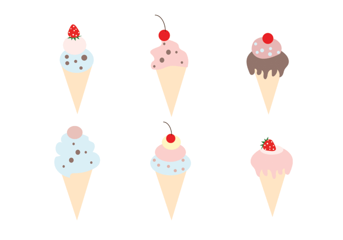 sweet summer snow cone cup set pink party kids illustration ice cream cone ice cream fun dessert cute 
