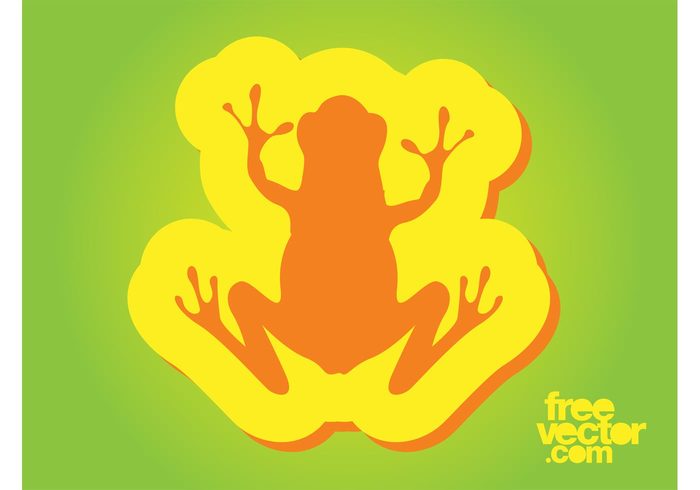 sticker silhouette nature logo icon Green planet frog vector frog fauna ecology conservation comic cartoon badge animal 