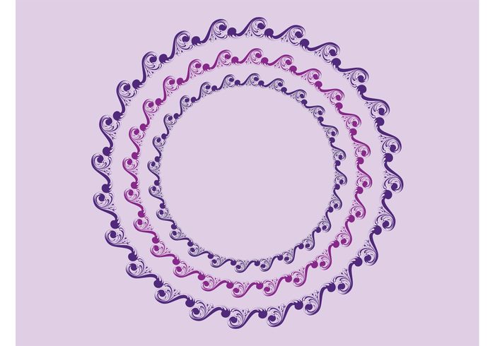 waves water vintage swirls sea rings ocean geometric shapes decorative circles 