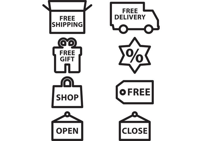 web voucher truck symbol sign shop shipping sell retail promotion product pictogram percent online new money merchandise isolated internet icon gift free vector sign pictograms free ecommerce icon ecommerce delivery commerce car buy business black 