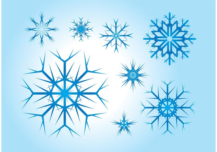 Vector freebies snowflakes snow shapes ice graphic element freeze Design footage crystal Cool graphics cold 