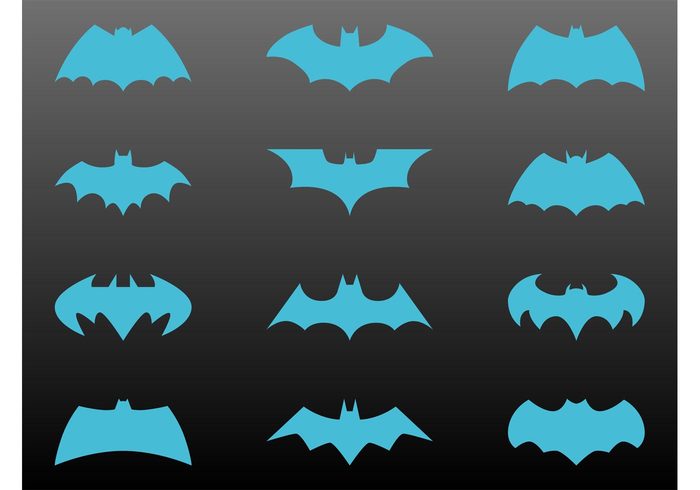 wings superhero silhouettes logos logo DC comics Comic Book bats batman bat 
