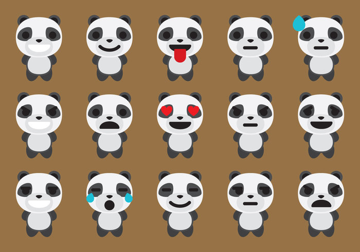wildlife surprise smiling panda monochromatic love kiss joy isolated happiness fun face expression emoticons emoticon emojis emoji cute chinese cheerful character cartoon bear vectors Bear vector bear animal affectionate 