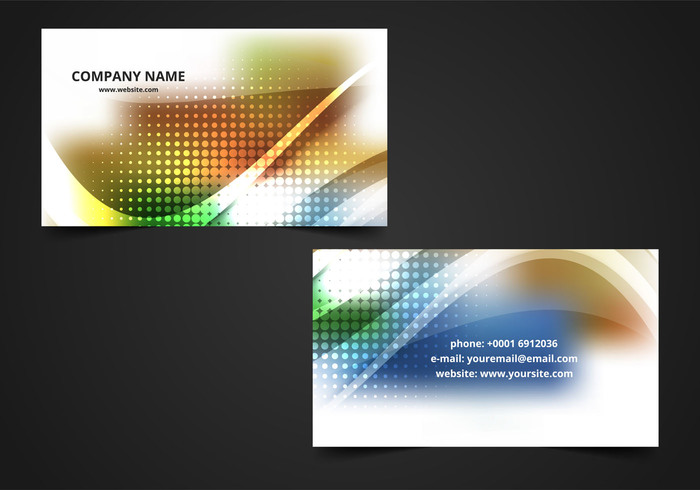 wavy wave visiting card visiting template real estate visiting card design presentaion office modern identity halftone dots corporate contact computer visiting card design company colorful card business cards business abstract 