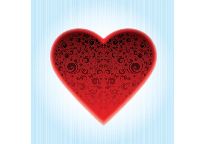 valentine symbol romance red ornament love heart deco background abctract 