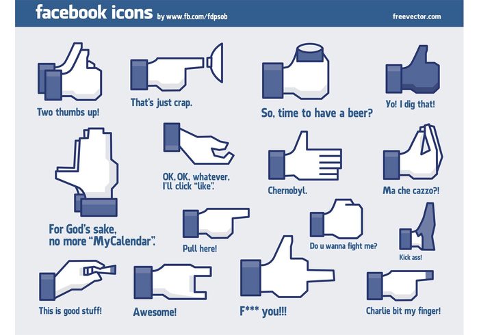 thumbs up social media Mycalendar Insulting Good stuff funny Facebook vectors facebook like Double like Crap beer awesome  