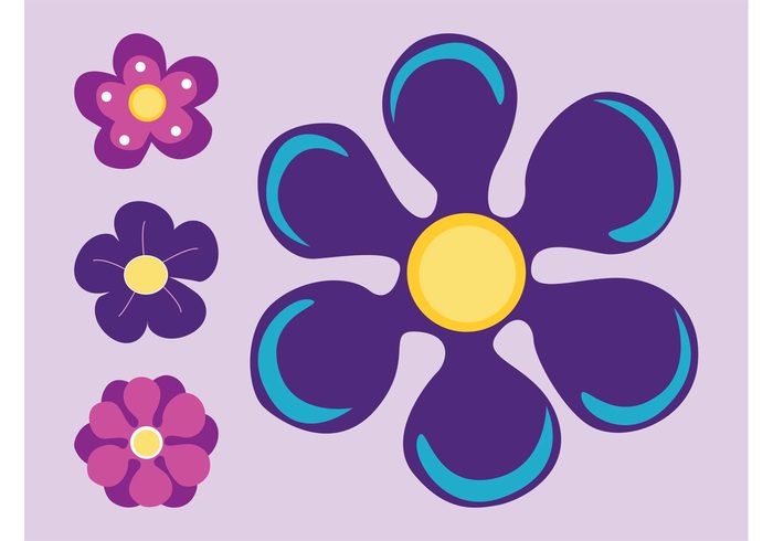 stickers purple plants petals nature logos icons flowers flower vectors flower floral eco decorations blossom bloom 