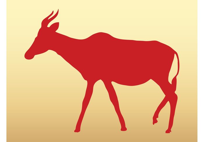 wildlife wilderness tail silhouette nature legs horns fauna decal Antelope vector Antelope animal 