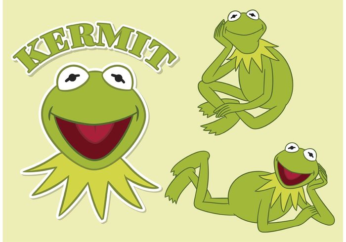 vector Tv show show set sesame street muppets muppet show muppet kid cartoon kermit the frog icon frog EPS cute cheerful character cartoon muppet cartoon frog cartoon animal cartoon animal 