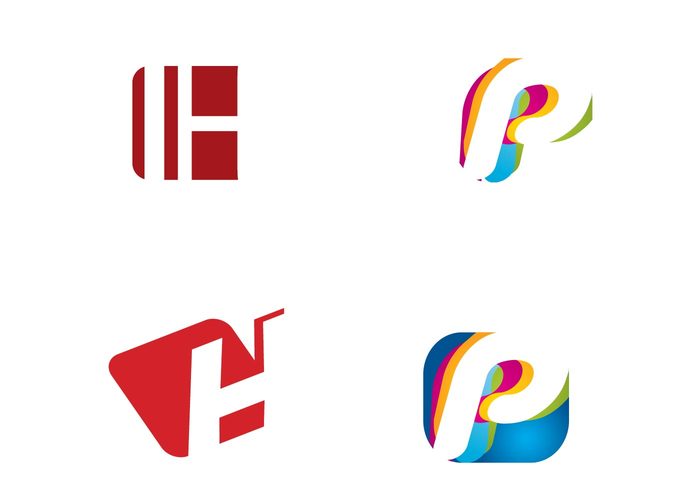 pee p logo letter hatch H free logo corporate colorful aitch 
