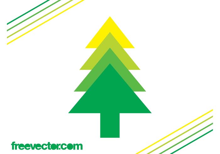tree silhouette pointer pine nature logo icon geometric shapes fir christmas arrow abstract 