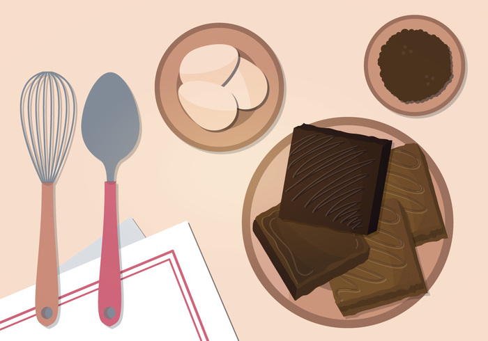 yummy utensils sweet recipe paper towel kitchen illustration food eggs egg cookies cocoa powder cocoa chocolate dip chocolate brownies brownie bowl 