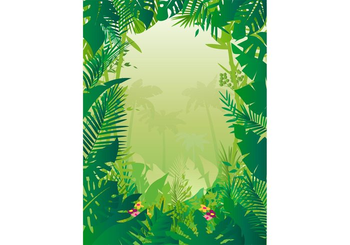 tropical template S leaf poster plants plant palms palm trees leave jungle flowers exotic background 