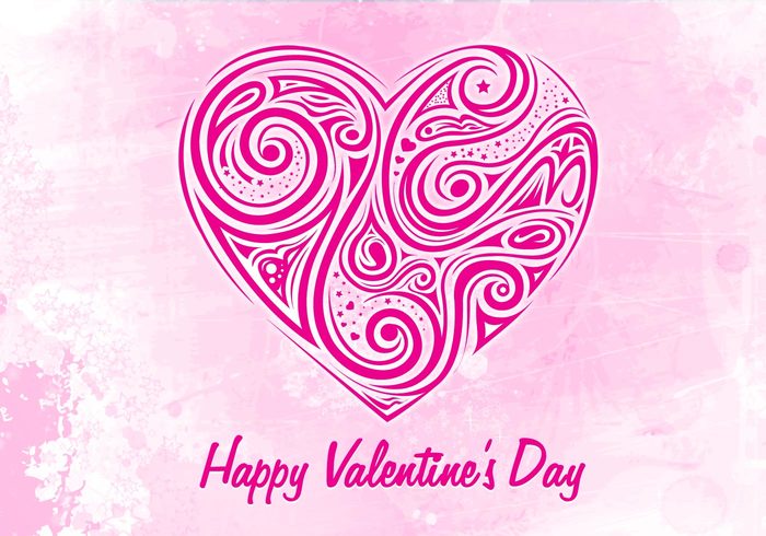 valentines pink miscellaneous illustration heart celebration background abstract 