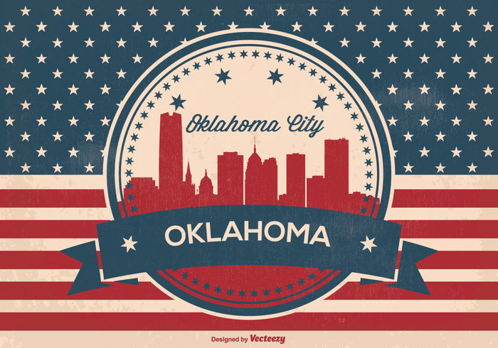 vintage vinatge view USA United Triumph town texture symbol stripes states Stain spotted skyline silhouette retro red white blue red Pride pattern Patriotism patriotic paper panorama old oklahoma skyline oklahoma city oklahoma national material honor history grunge Glory freedom flag famous Fame downtown dirty design Damaged country city silhouette city center blue banner background antique ancient american flag american america  