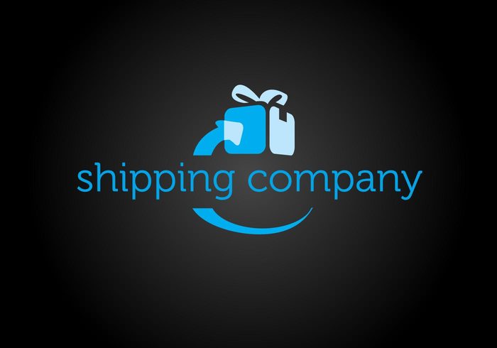 shipping shipment logo forwarder company circling cargo business box arrow 