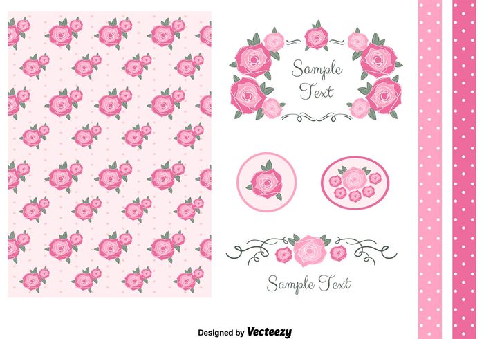 vintage vector spring shabby chic shabby set seamless scrap roses romantic retro red purple pretty polka dot pink pattern paper love label free flowers floral fabric elements element chic borders background 