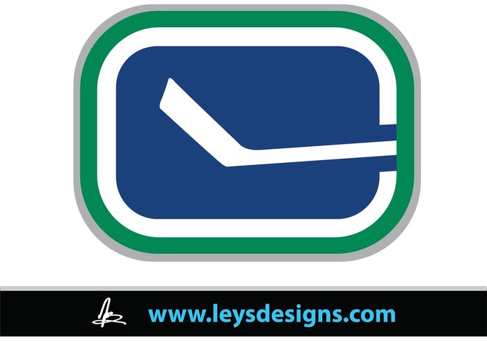 Vancouver Canucks Official Stick Logo Ley's Designs hockey Canucks 