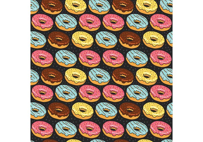 vector sweet sugar seamless pattern food fat donuts donut Diet 