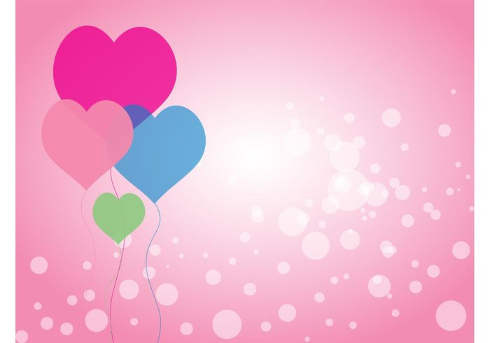 wallpaper valentines day valentine romantic romance love hearts circles bokeh balloons background backdrop 