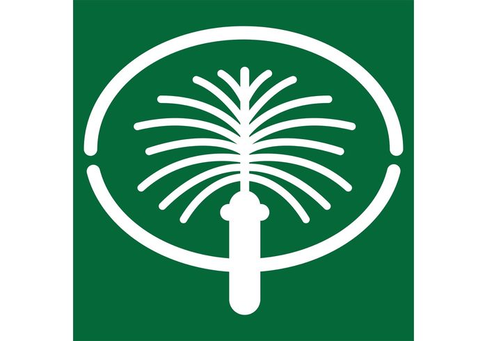 United Arab Emirates UAE palm logo palm logo Jumeirah island Dubai 