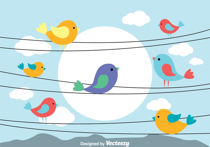 wire wing wallpaper sun sky landscape land fly cute colorful cloud cable birds on a wire bird on a wire bird background 