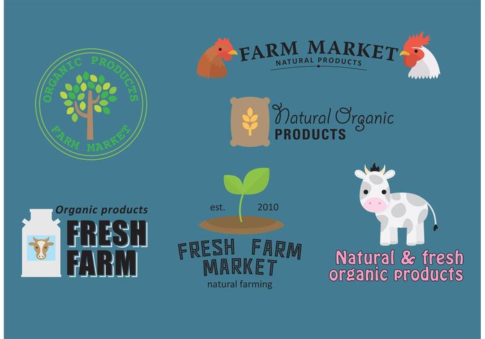 vegetable product premium organic nature natural menu meat market logo label Healthy health green fresh food farming farmers market farmer farm business badge agriculture 