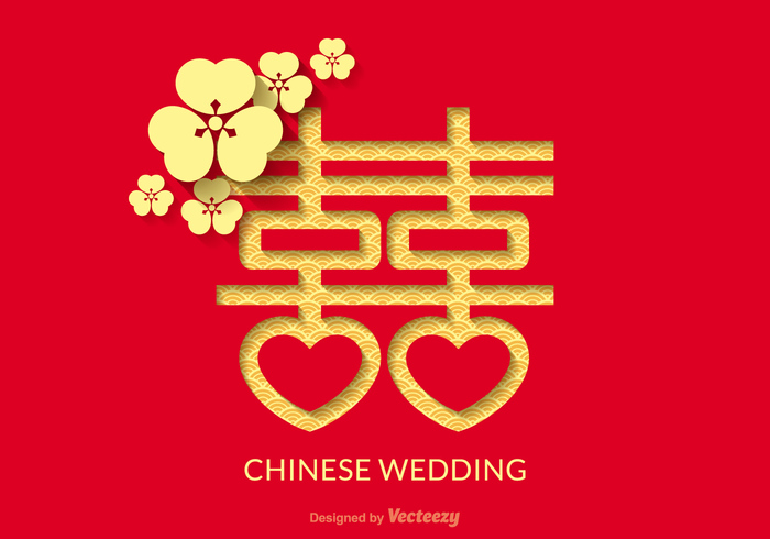 yellow wedding vector symbol seasonal red paper ornamental marriage love joy invitation happy happiness flower event double happiness double cut chinese wedding chinese celebration card background abstract 