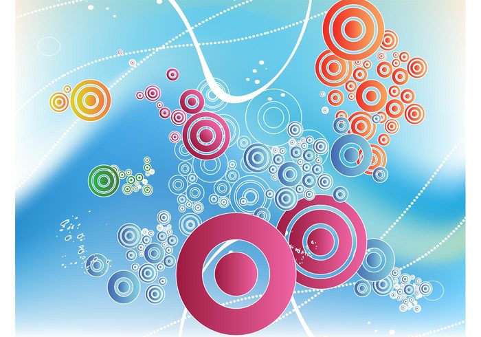 wallpaper shapes round red graphics gradient glow design decoration colorful circle blue abstract 