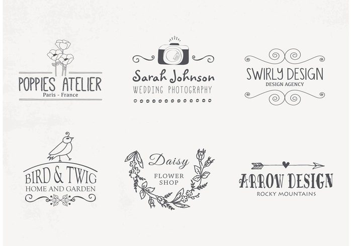 vintage vector typography type template swrills style sketch set retro photography ornaments marketing logos logo leaves labels hand drawn flowers flourish floral elements elegant drawn doodles decorative curls brands of the world branding banners arrow 