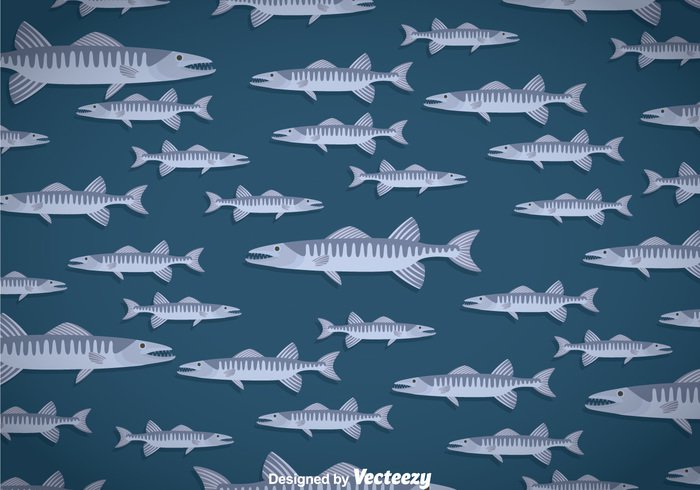 wallpaper sealife seafood sea repeat pattern ocean fish barracuda background backdrop  