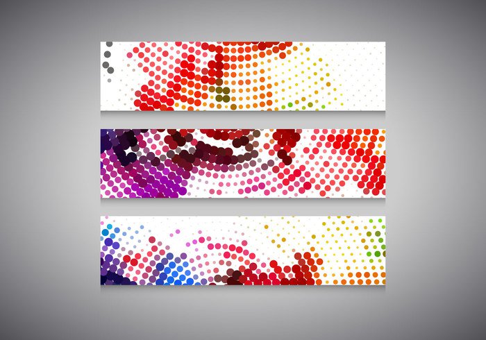 wallpaper variation technology set pattern header halftone gray design colorful business banner background backdrop abstract 