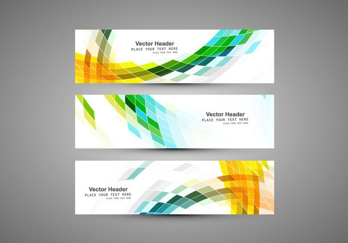 variation texture shape set pattern mosaic header gray geometric curve colorful business banner background 