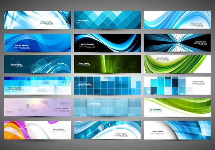 wave wallpaper variation technology set pattern many header curve colorful business banner background backdrop abstract 
