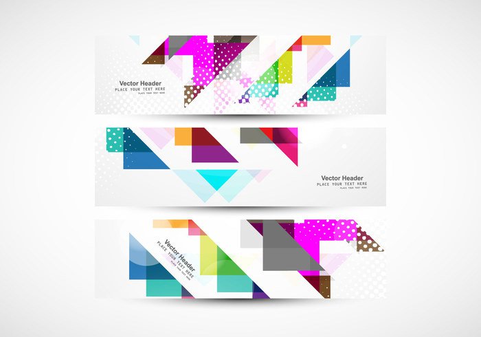 variation triangle technology shape set pattern header geometric dot colorful business banner background backdrop abstract 