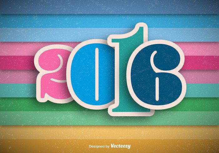 year xmas winter vector typography template number multicolored holiday happy greeting elegant colorful card bright banner background 2016 
