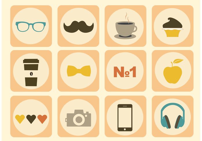 trendy play phone music muffin love icon helthy galsses fun friends fashion colorful coffee camera apple 