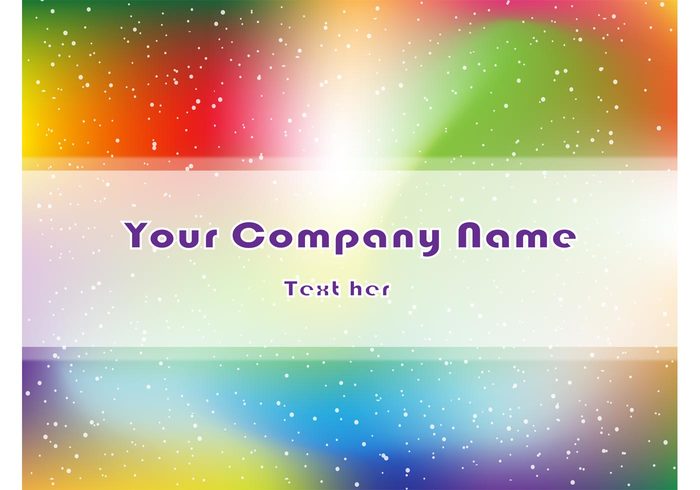 website layout template spectrum rainbow multicolored motion light colorful business cards bright branding birthday card 