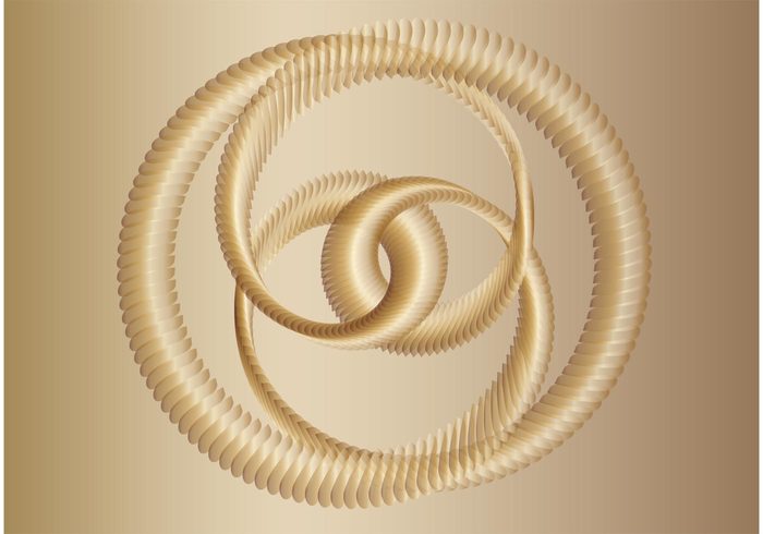 wire frame unique round rich render luxury knot jewelry Golden knot golden gold circles abstract 
