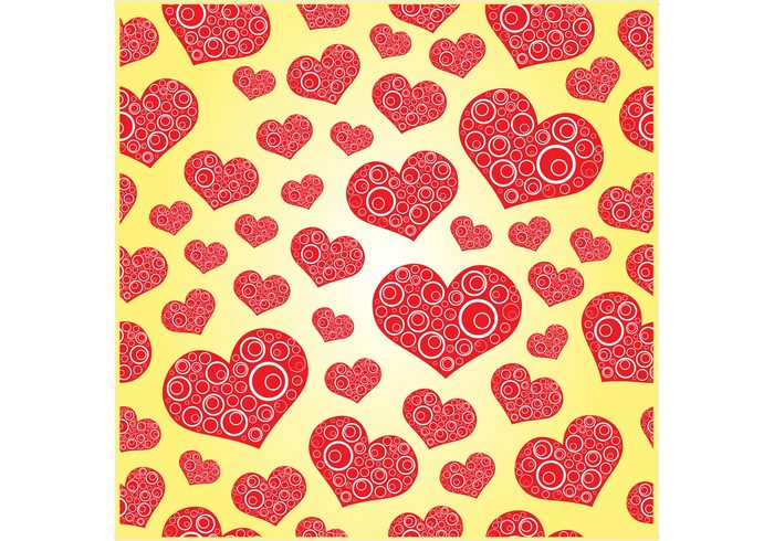 valentine seamless Relationship red print pattern passion original heart greeting dating date circles card  
