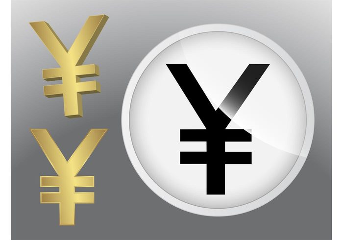 円 Yen icon shiny round reflection money Jpy Japanese japan icons golden gold currency circle 3d ¥ vector ¥ 