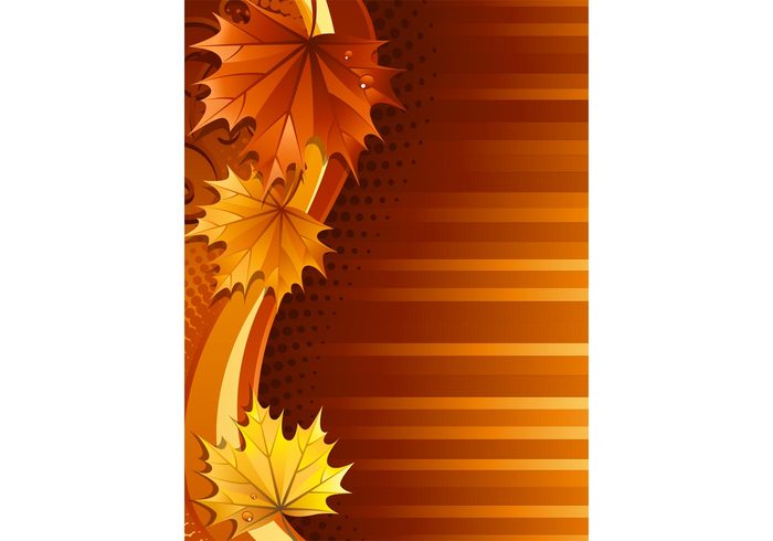 yellow swoosh swirl stripes orange nature vector nature leaves leaf halftone Fall dots Cool backgrounds brown autumn 