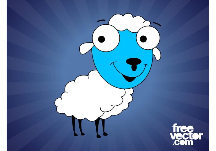 Smile sheep mascot happy farm animal Domesticated comic character cartoon animal 