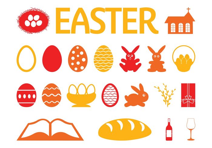 wine symbols religious religion rabbits icons holiday glass eggs egg easter church christian celebration bunny bottle  